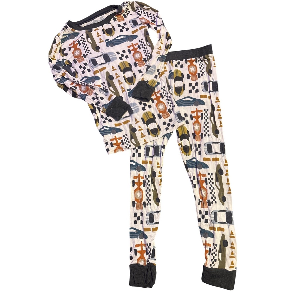 Little Sleepies Fast Lane Race Car Bamboo Pajama Set Size 4T